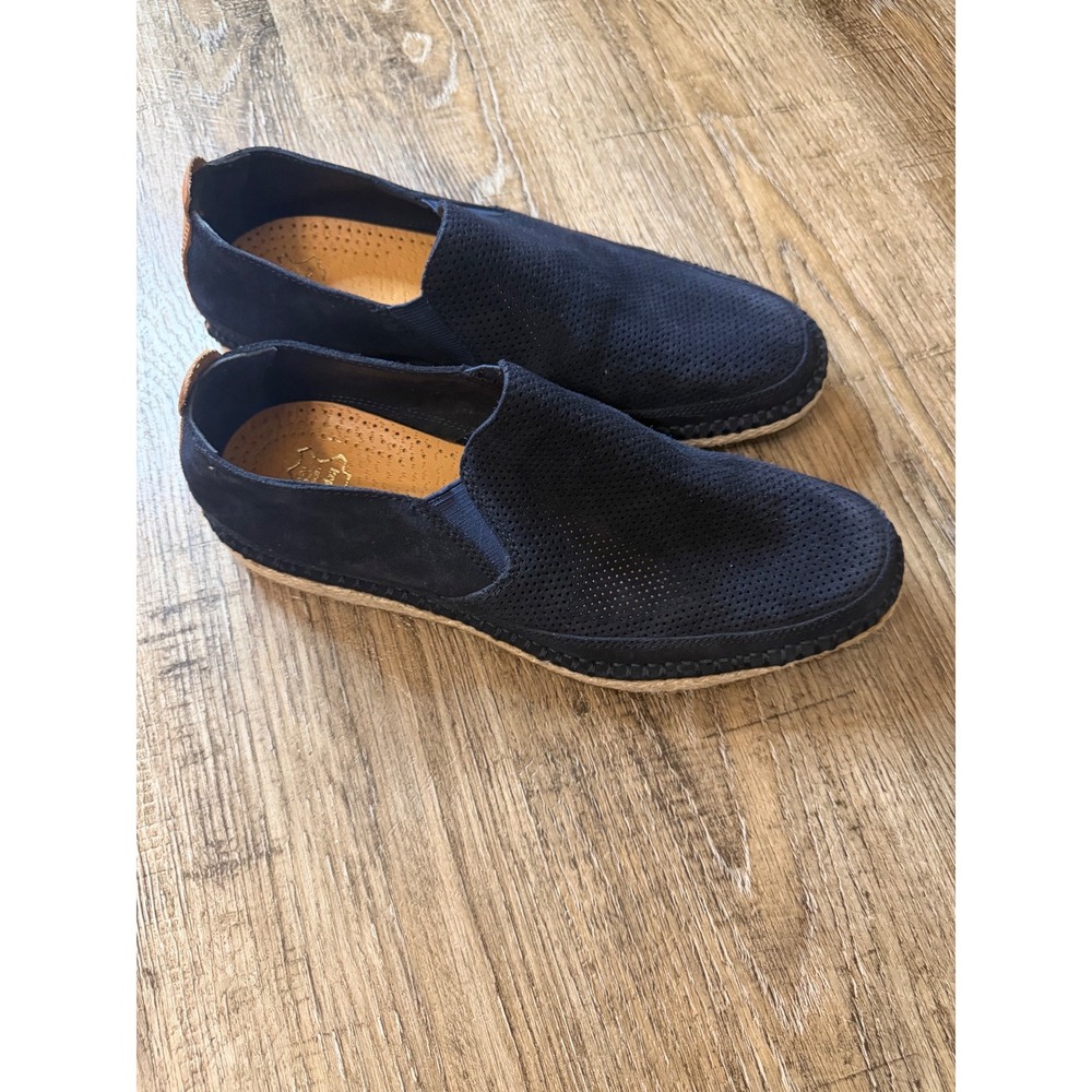 Frye Tracer Perf Suede Espadrille Loafers Navy Blue Mens 8M Vibram Sole 30-1929
